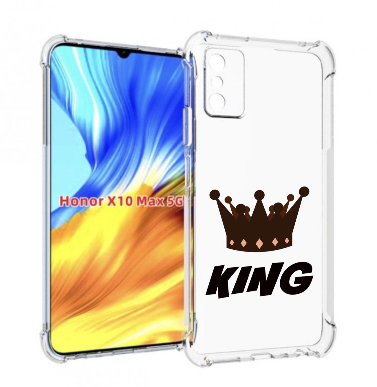 

Чехол MyPads корона-короля-черный для Honor X10 Max, Прозрачный, Tocco