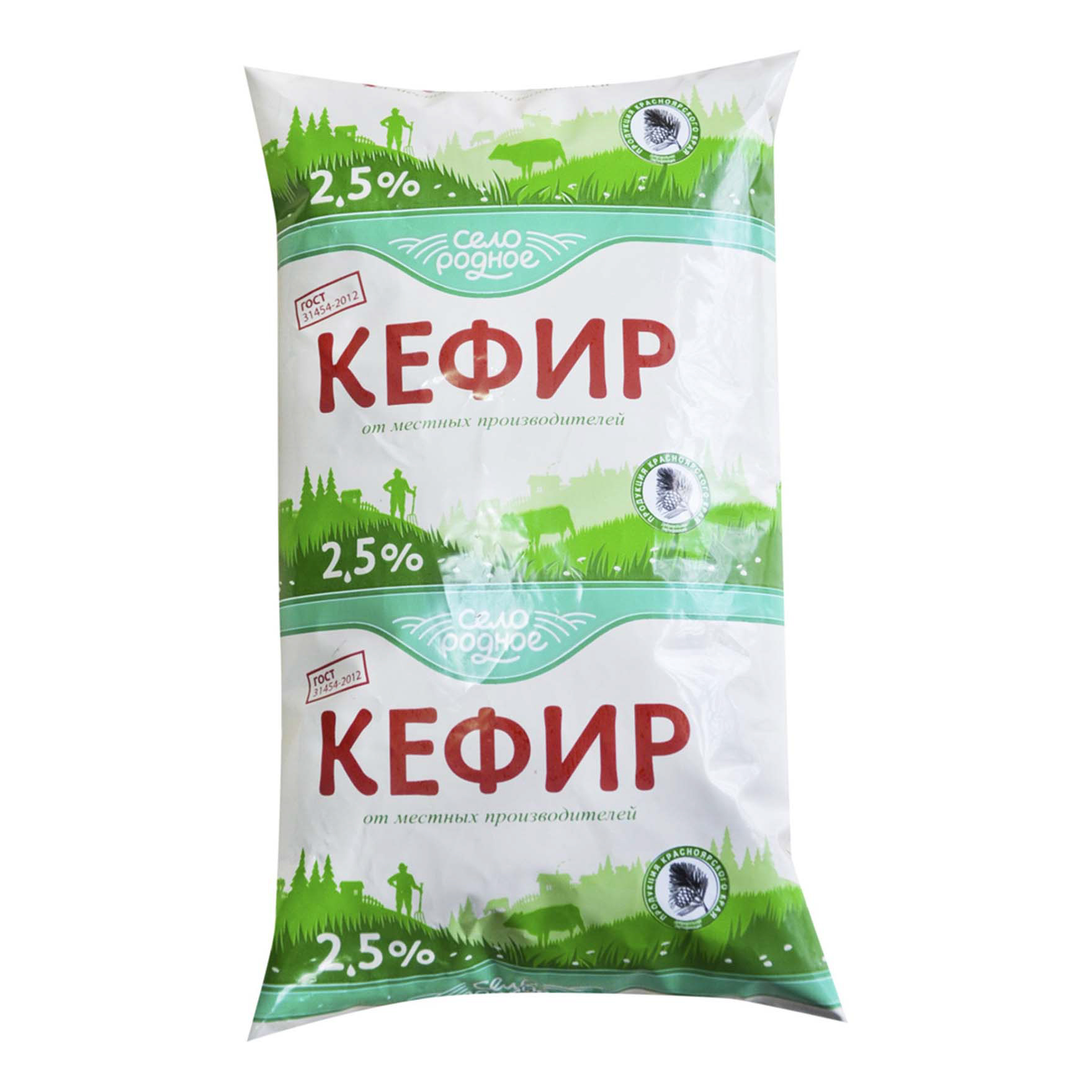 

Кефир Село Родное 2,5% БЗМЖ 1 л