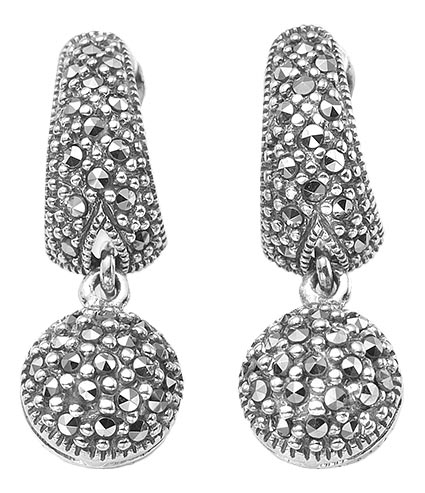 

Серьги из серебра с марказитом Марказит HE337-mr, HE337-mr