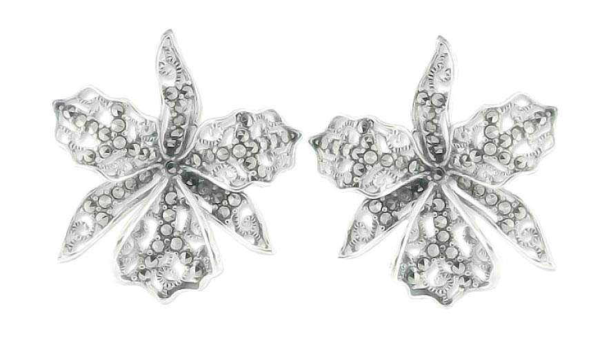 

Серьги из серебра с марказитом Марказит HE689-mr, HE689-mr