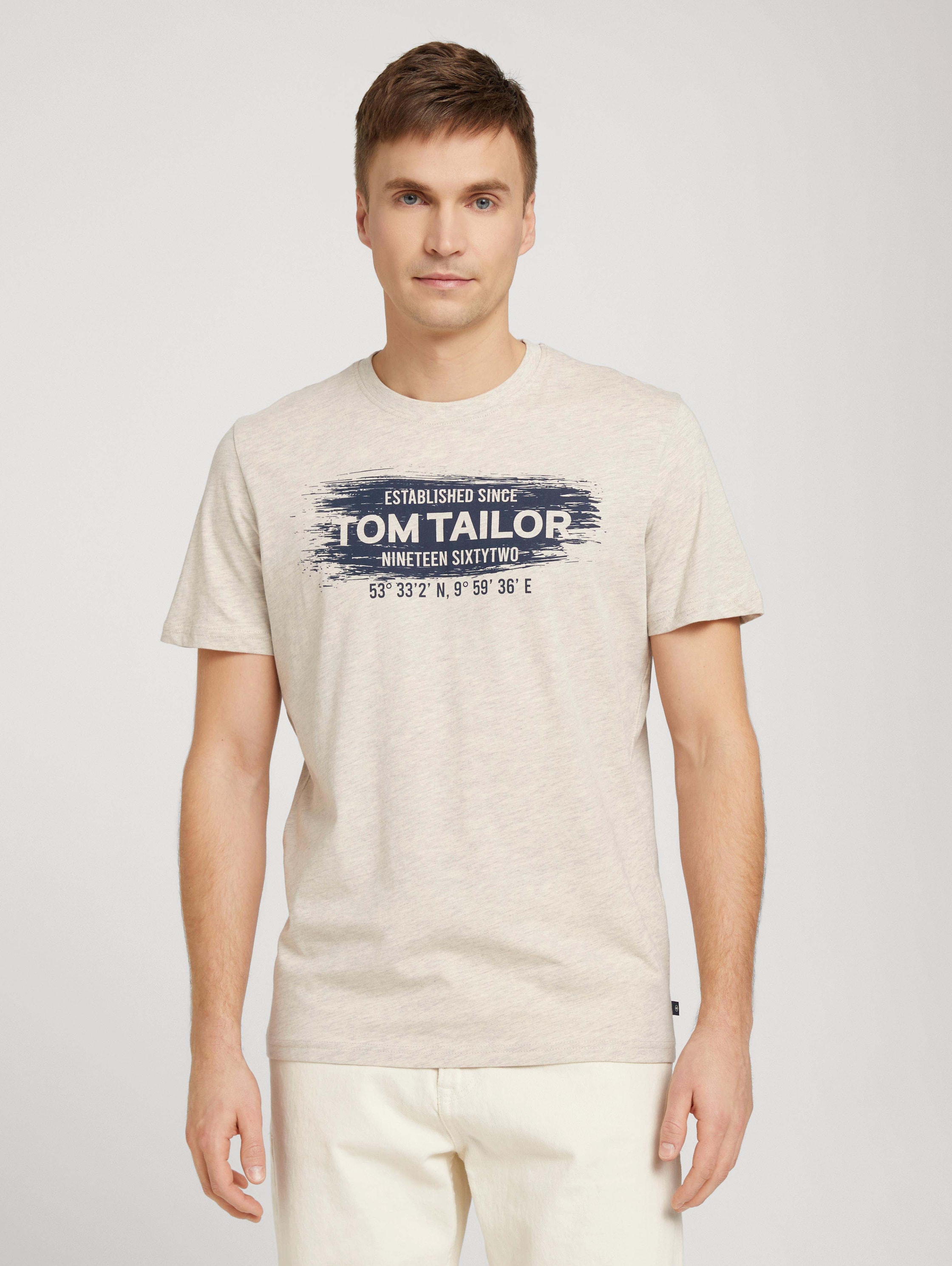 фото Футболка мужская tom tailor 1030034 коричневая 2xl