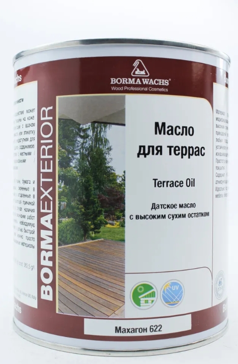 Датское масло Borma IL - масло для террас(1 л) - Махагон
