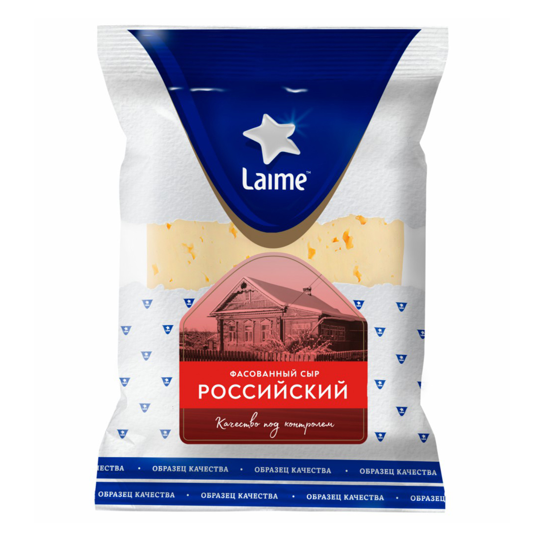 

Сыр полутвердый Laime Российский молодой 50% бзмж 220 г