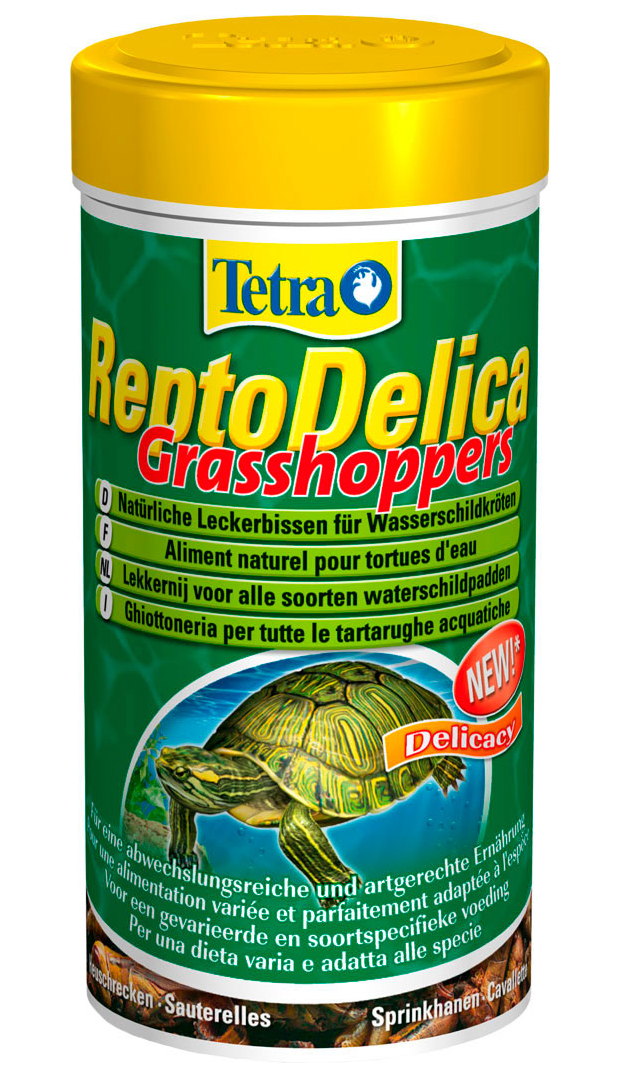 Корм для рептилий Tetra ReptoDelica Grasshoppers, кузнечики, 2 шт по 250 мл