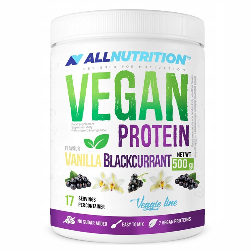 фото Протеин vegan protein, вкус: ваниль-черная смородина, 500 г allnutrition