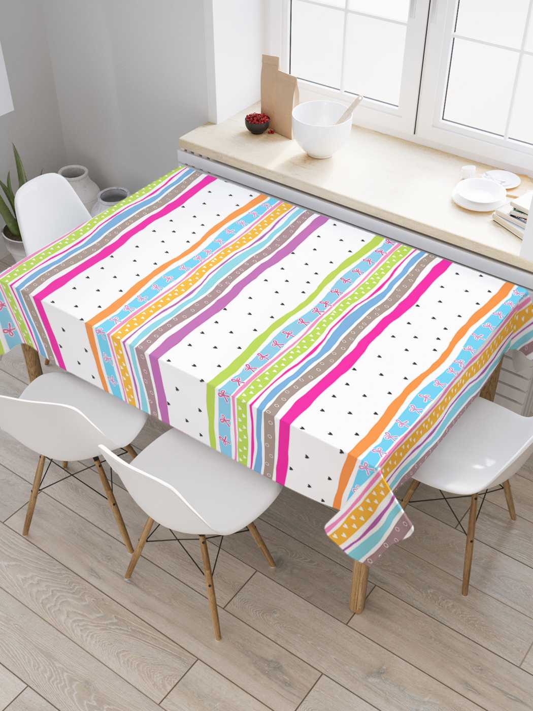 

Скатерть прямоугольная JoyArty "Прояви фантазию" из сатена, 180x145 см, Прояви фантазию