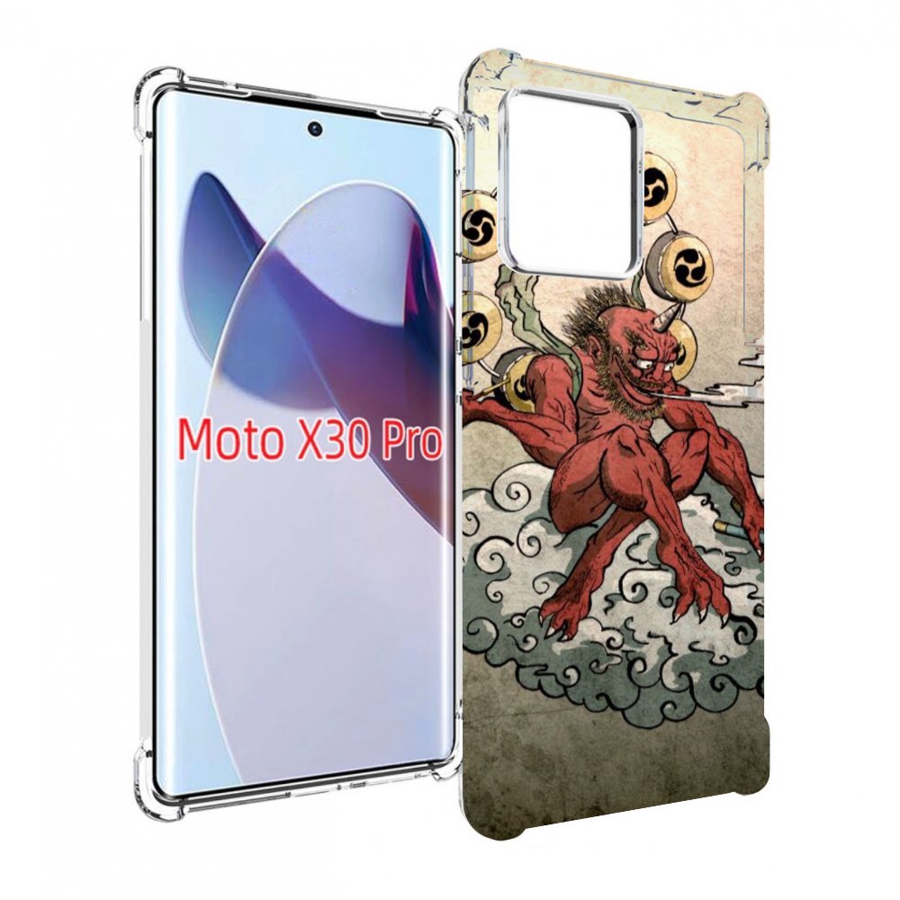 

Чехол MyPads красный чертик на облаке для Motorola Moto X30 Pro, Прозрачный, Tocco