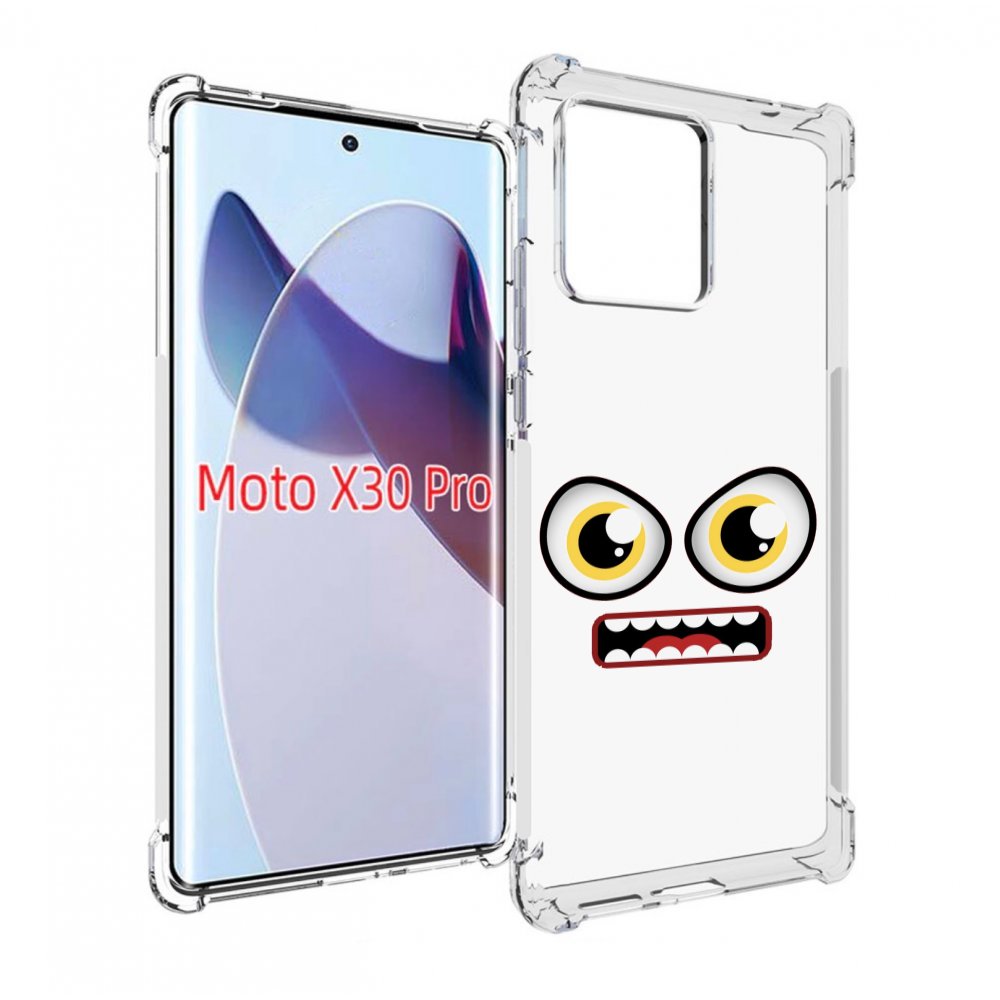 

Чехол MyPads красный злой смайлик для Motorola Moto X30 Pro, Прозрачный, Tocco