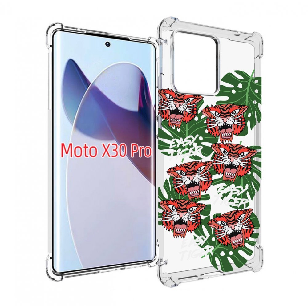 

Чехол MyPads красные-тигры для Motorola Moto X30 Pro, Прозрачный, Tocco