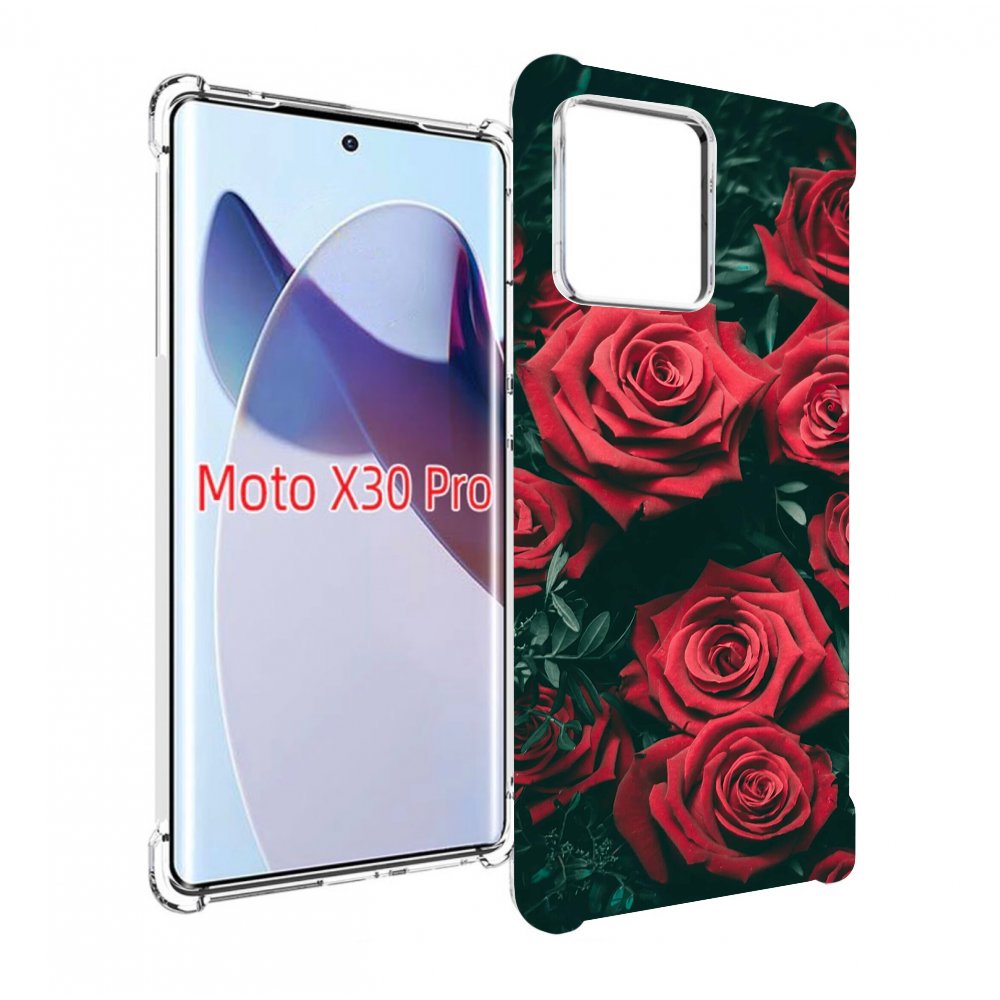 

Чехол MyPads красные-бархатные-розы для Motorola Moto X30 Pro, Прозрачный, Tocco