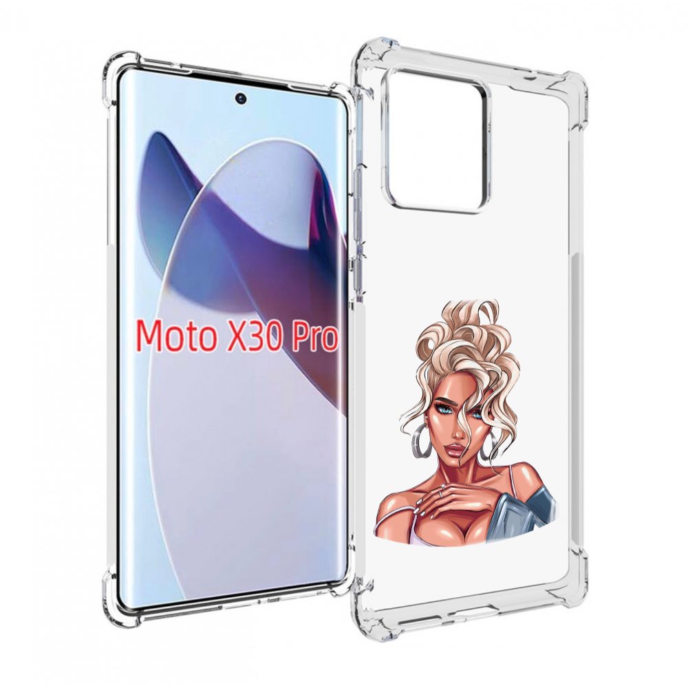 

Чехол MyPads красивая-блондинка женский для Motorola Moto X30 Pro, Прозрачный, Tocco