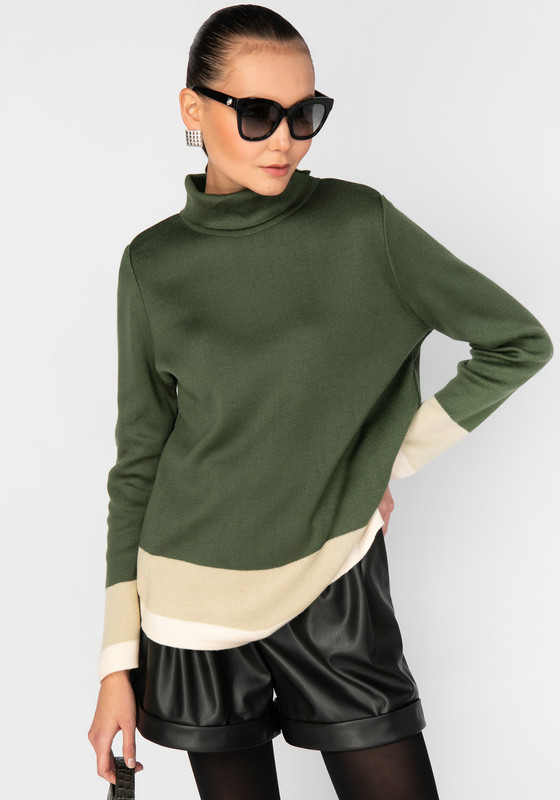 

Свитер женский Vivawool 309135 зеленый 48 RU, 309135