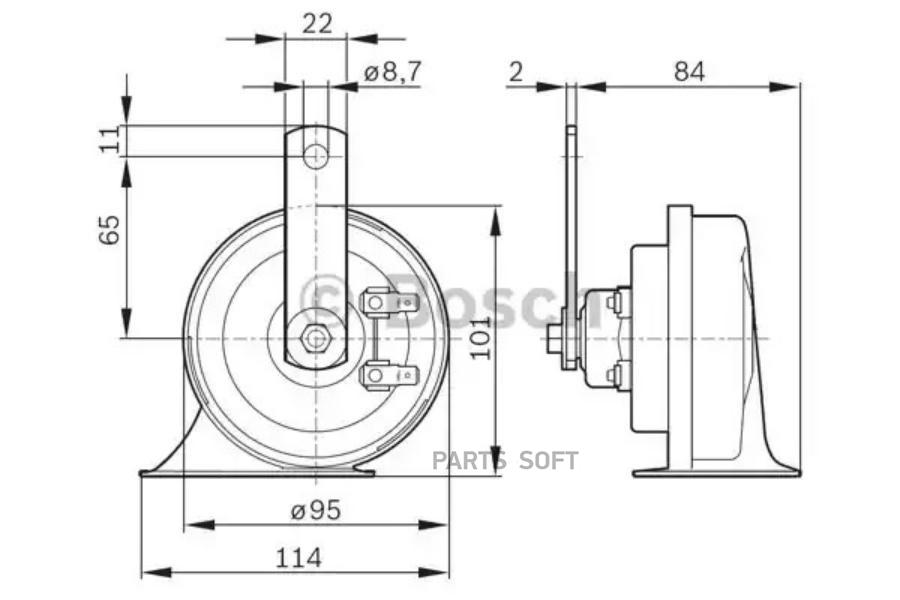 BOSCH Сигнал звуковой BOSCH 0986AH0501