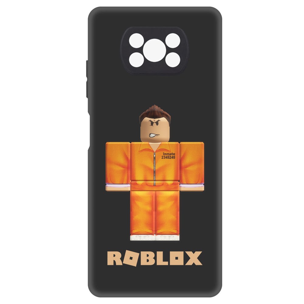 

Чехол-накладка Софт Roblox-Заключенный для Xiaomi Poco X3, Черный