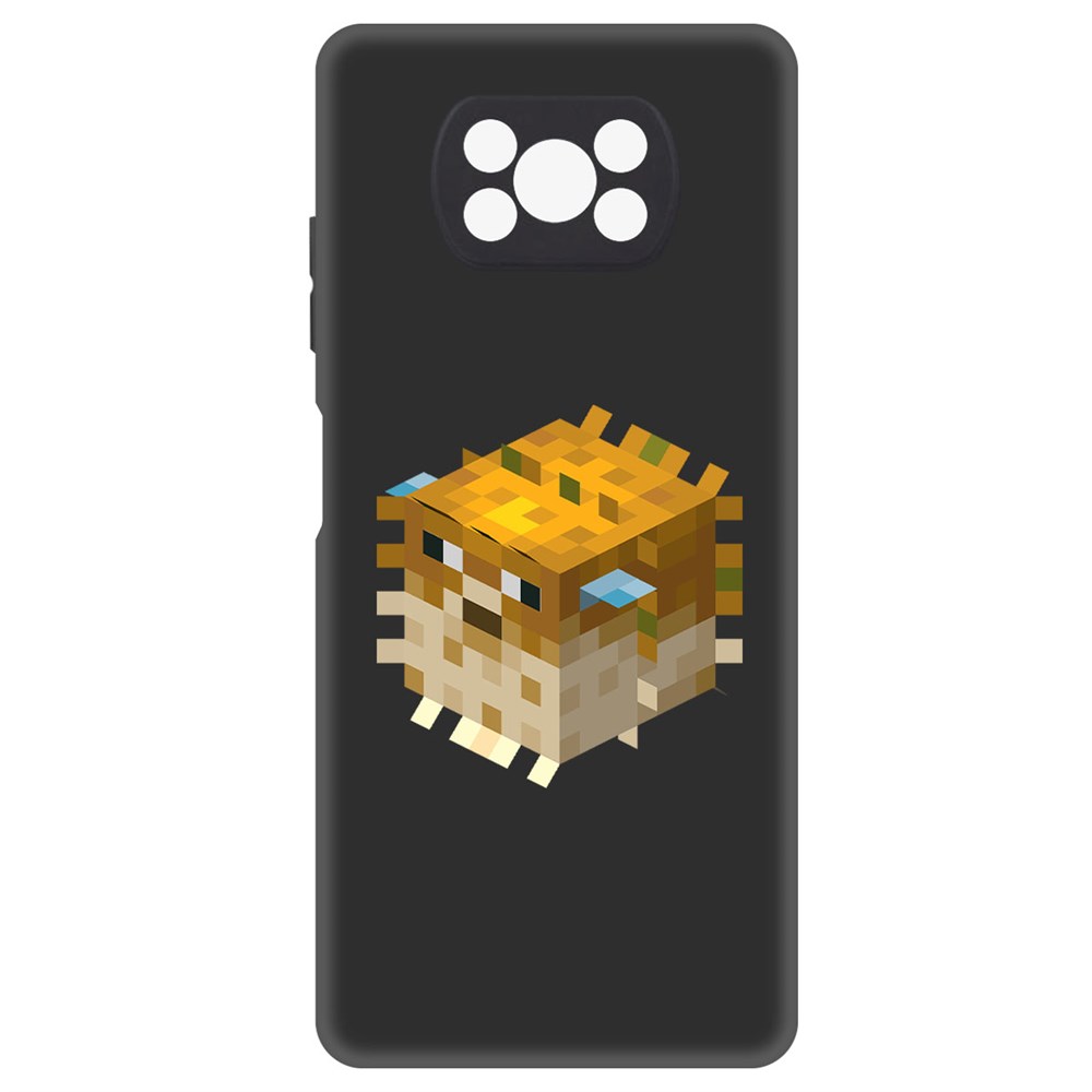 

Чехол-накладка Софт Minecraft-Иглобрюх для Xiaomi Poco X3, Черный