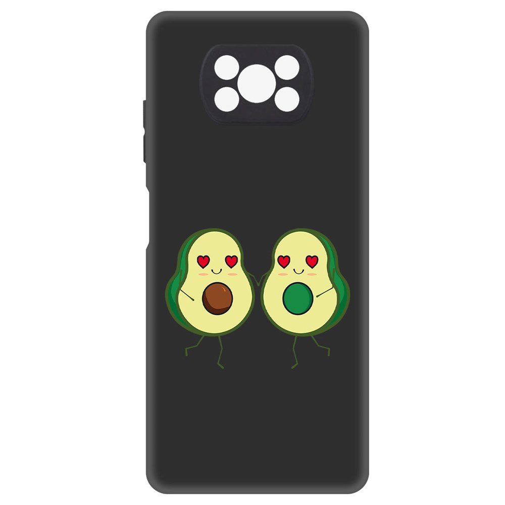 

Чехол-накладка Софт Авокадо Пара для Xiaomi Poco X3, Черный