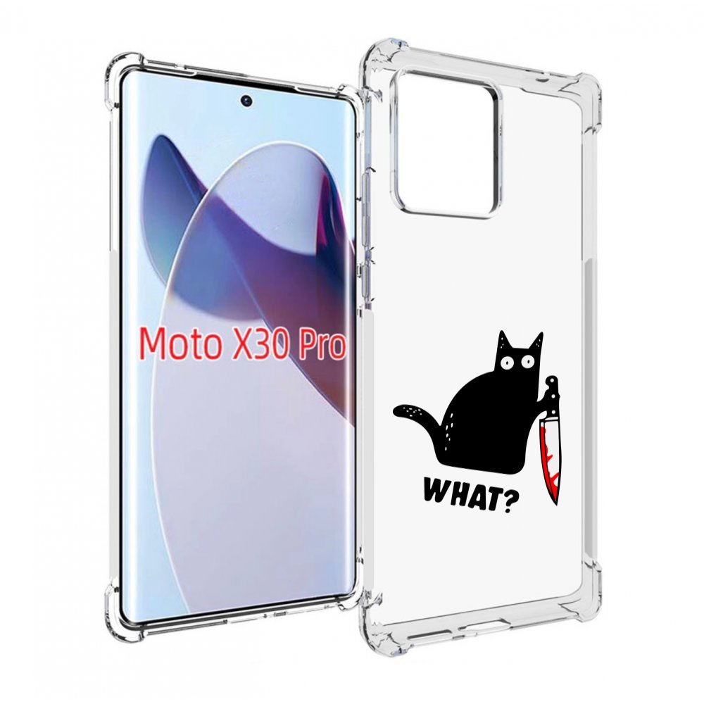 

Чехол MyPads котик-убийца для Motorola Moto X30 Pro, Прозрачный, Tocco