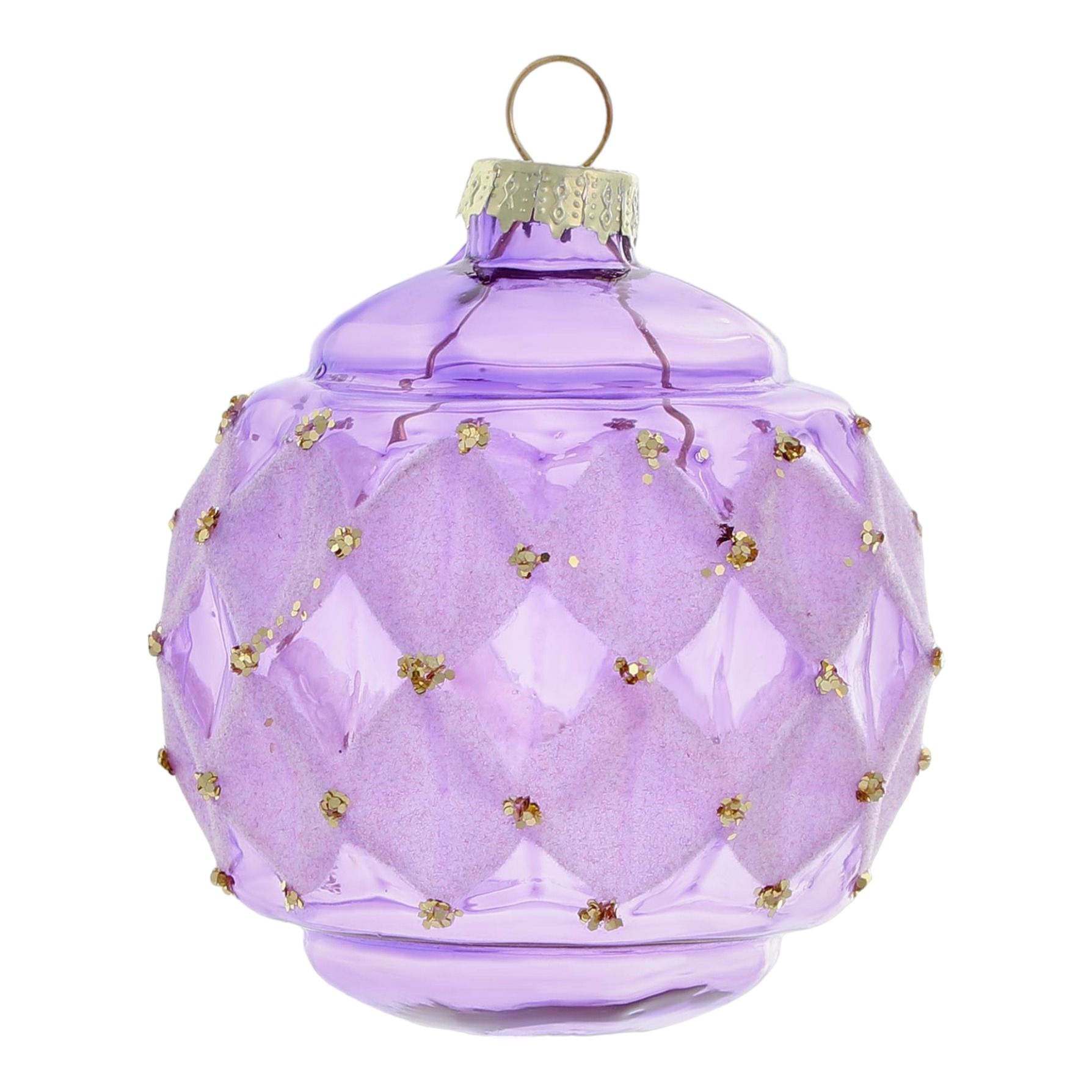 Елочный шар Yancheng Shiny фиолетовый 8 см