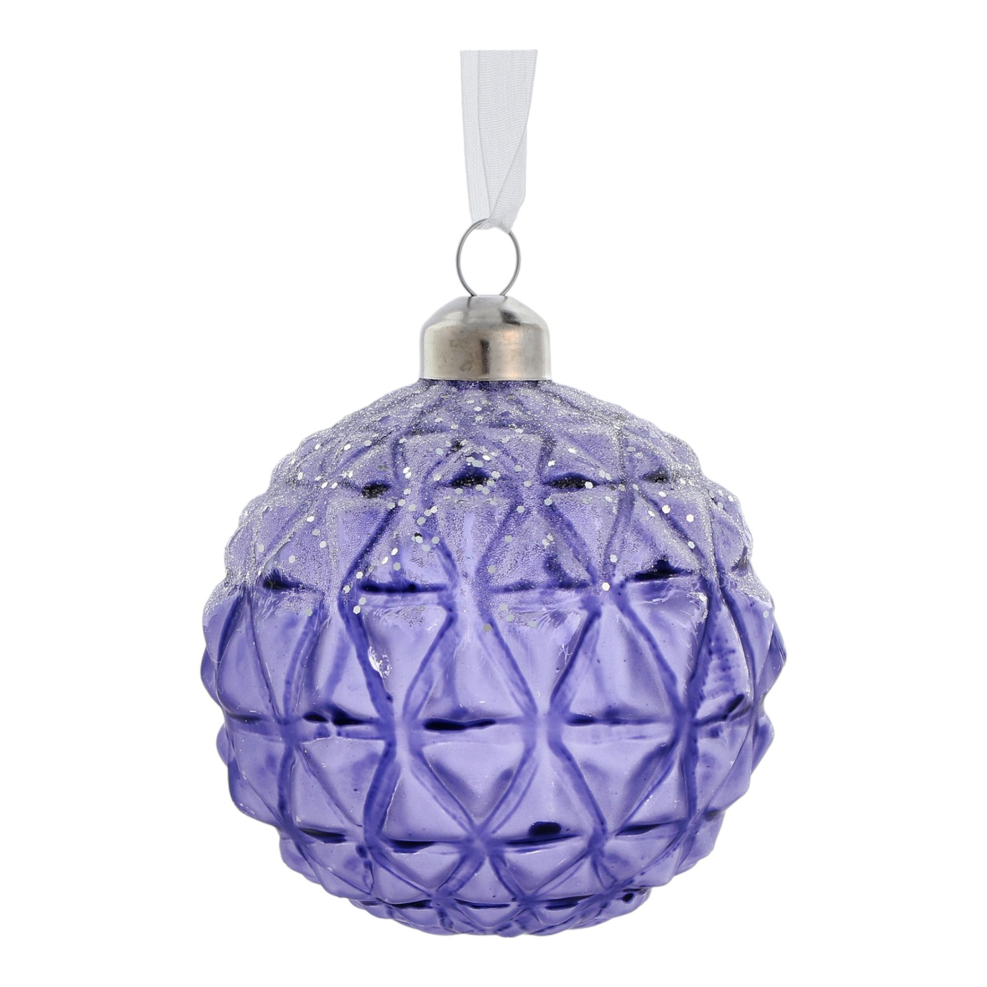 Елочный шар Yancheng Shiny фиолетовый 8 см