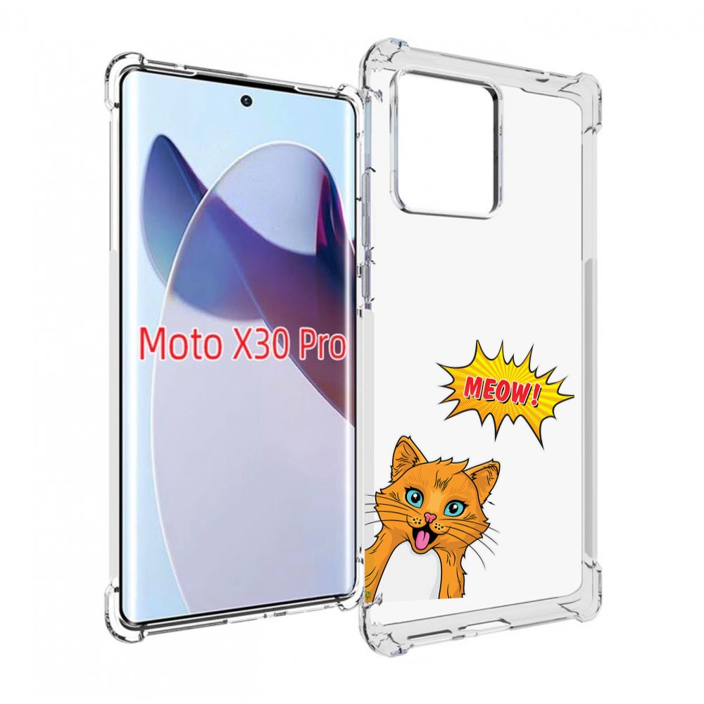 

Чехол MyPads кот-мяу детский для Motorola Moto X30 Pro, Прозрачный, Tocco