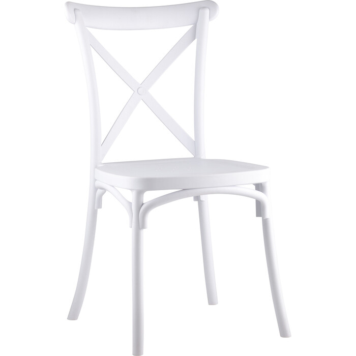 фото Стул кроссбэк, пластиковый, белый stool group