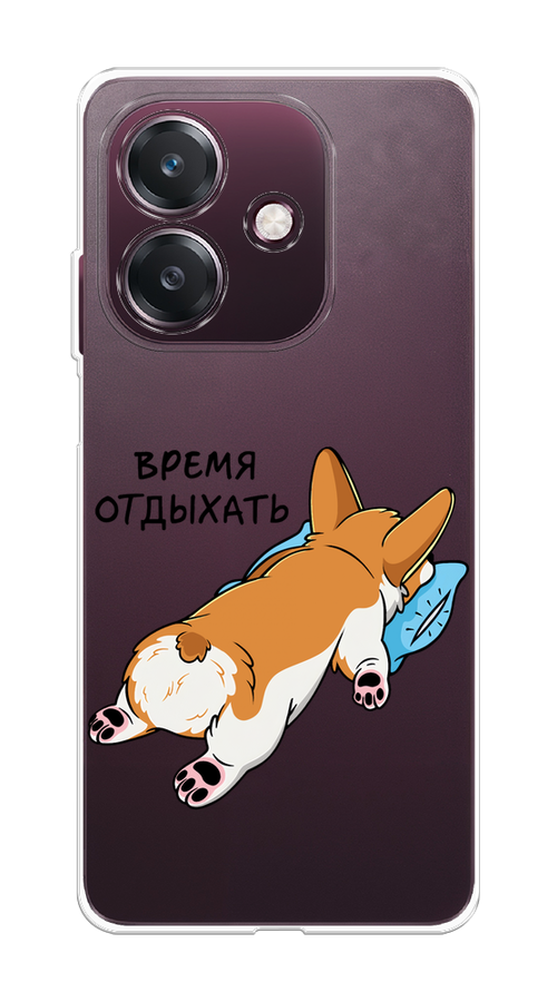 

Чехол на Oppo A3 "Корги отдыхает", Черный;коричневый;голубой, 2518650-1