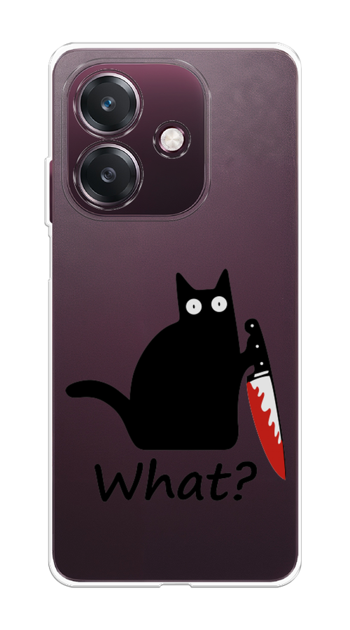 

Чехол на Oppo A3 "Котик с ножом", Черный;красный, 2518650-1