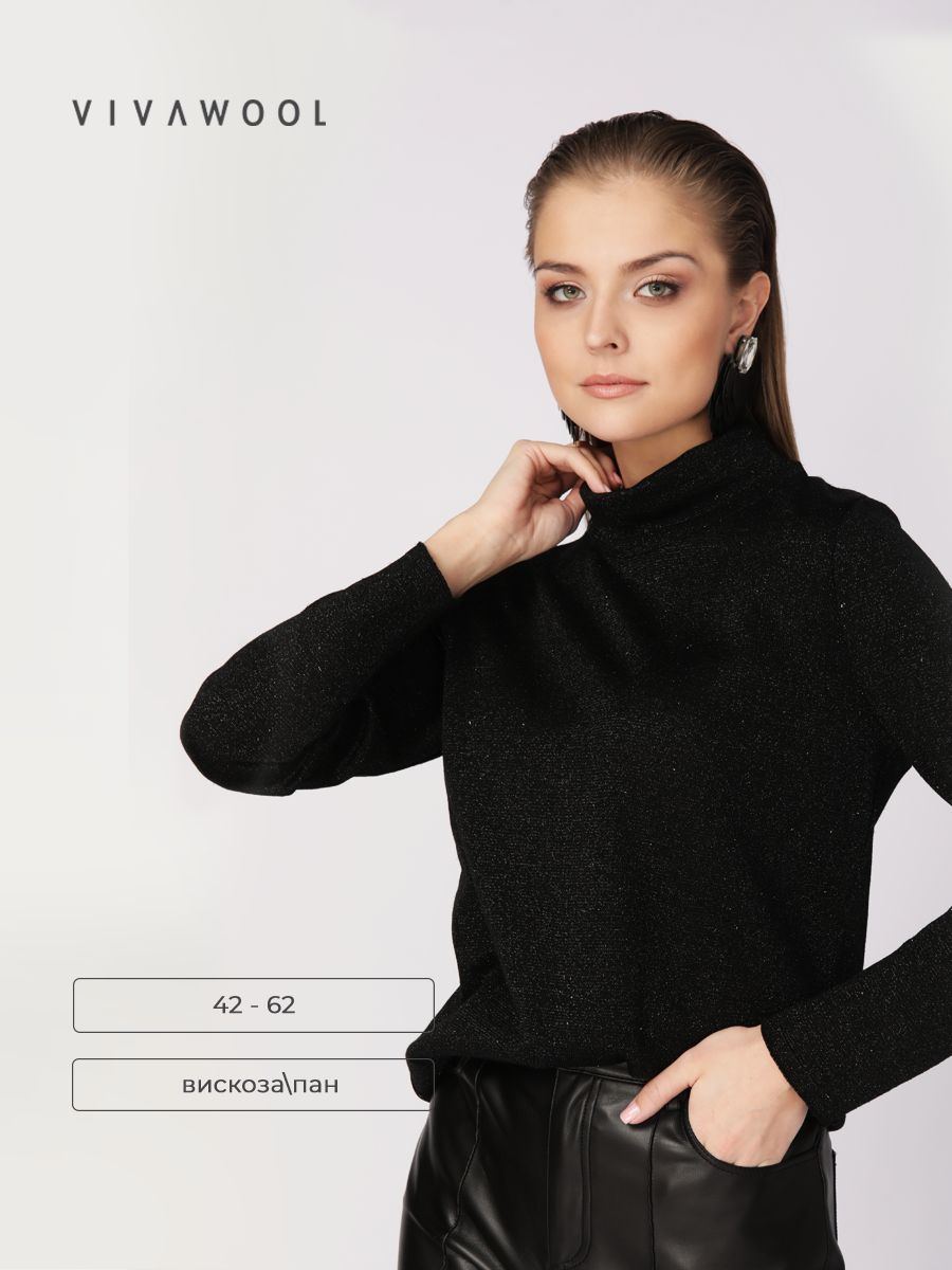 

Водолазка женская Vivawool 308856 черная 48 RU, Черный, 308856