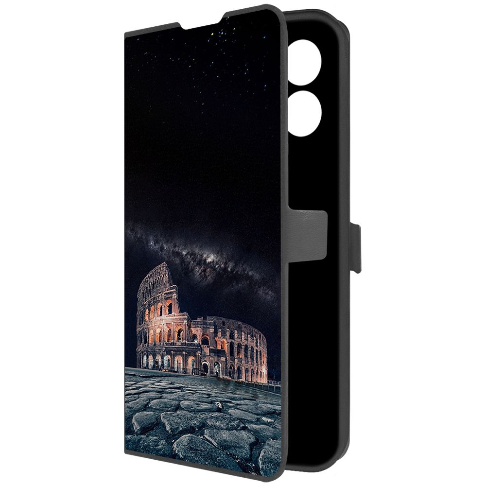 

Чехол-книжка Krutoff Eco Book для Honor X8b Италия, Колизей (черный)