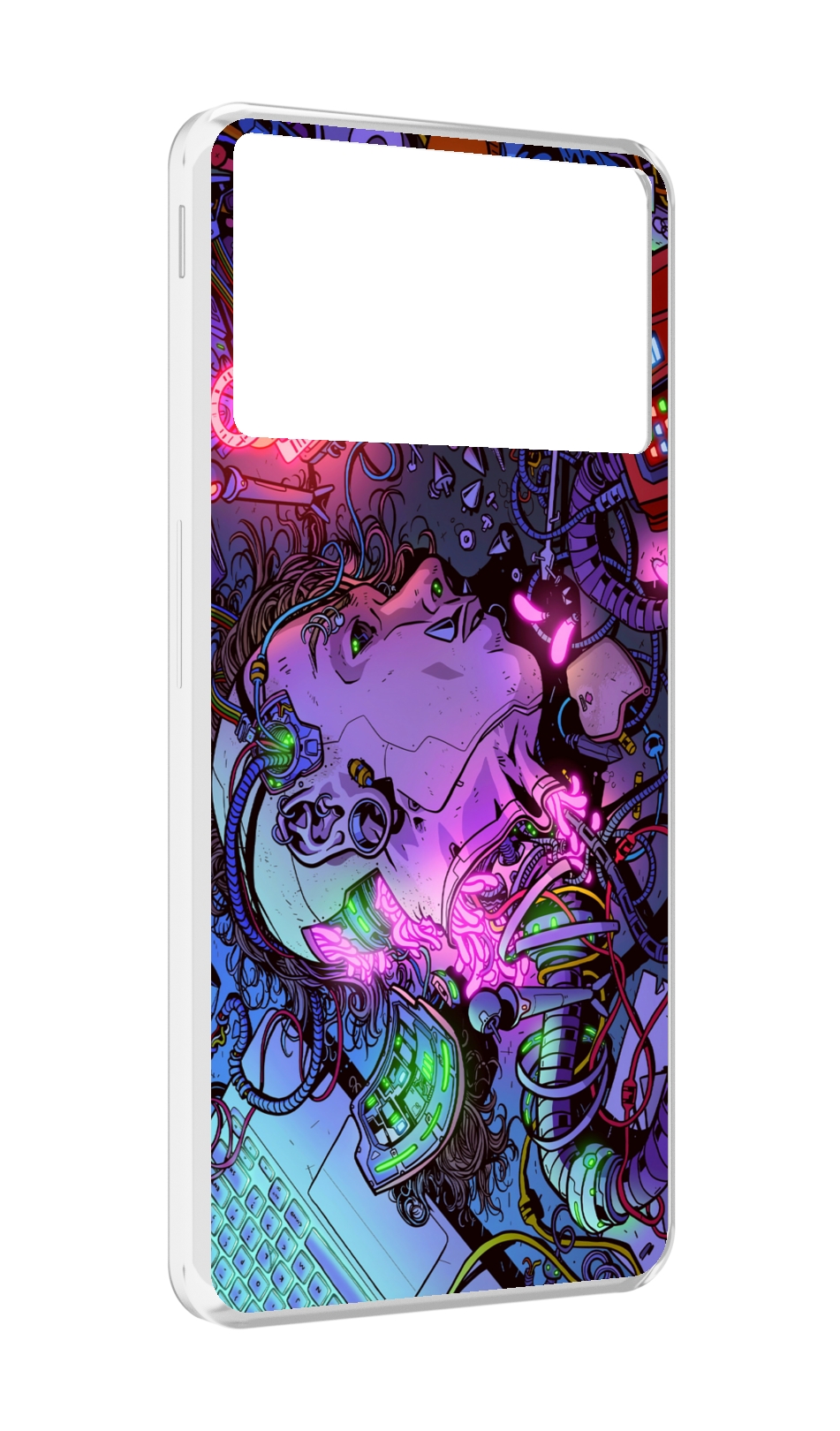 

Чехол MyPads голова робота мультик для ZTE Nubia Z40S Pro, Прозрачный, Tocco