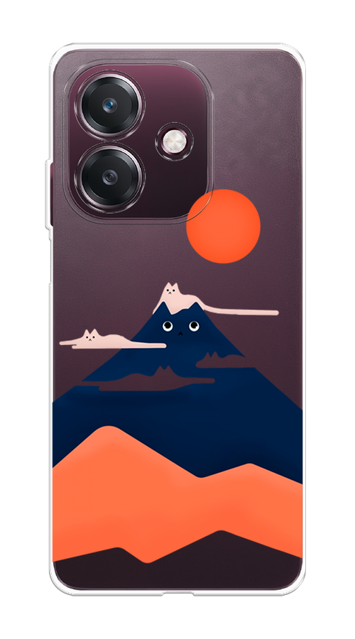 

Чехол на Oppo A3 "Кот-гора", Черный;оранжевый, 2518650-1