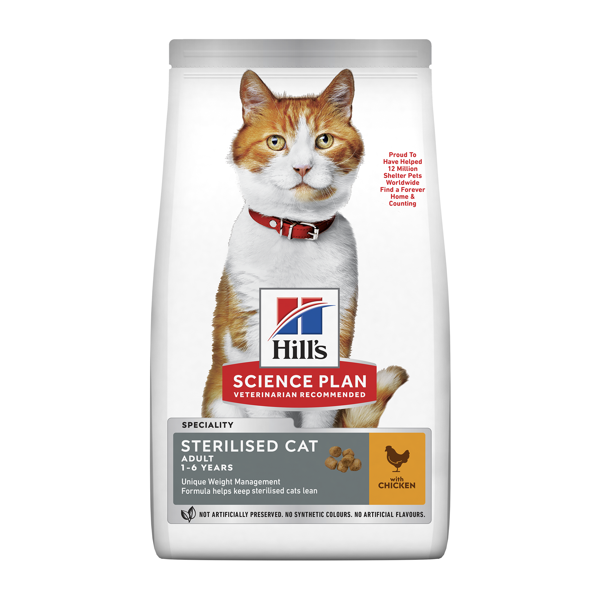 

Сухой корм для кошек Hill's SP для стерилизованных и кастрированных, курица, 3 кг