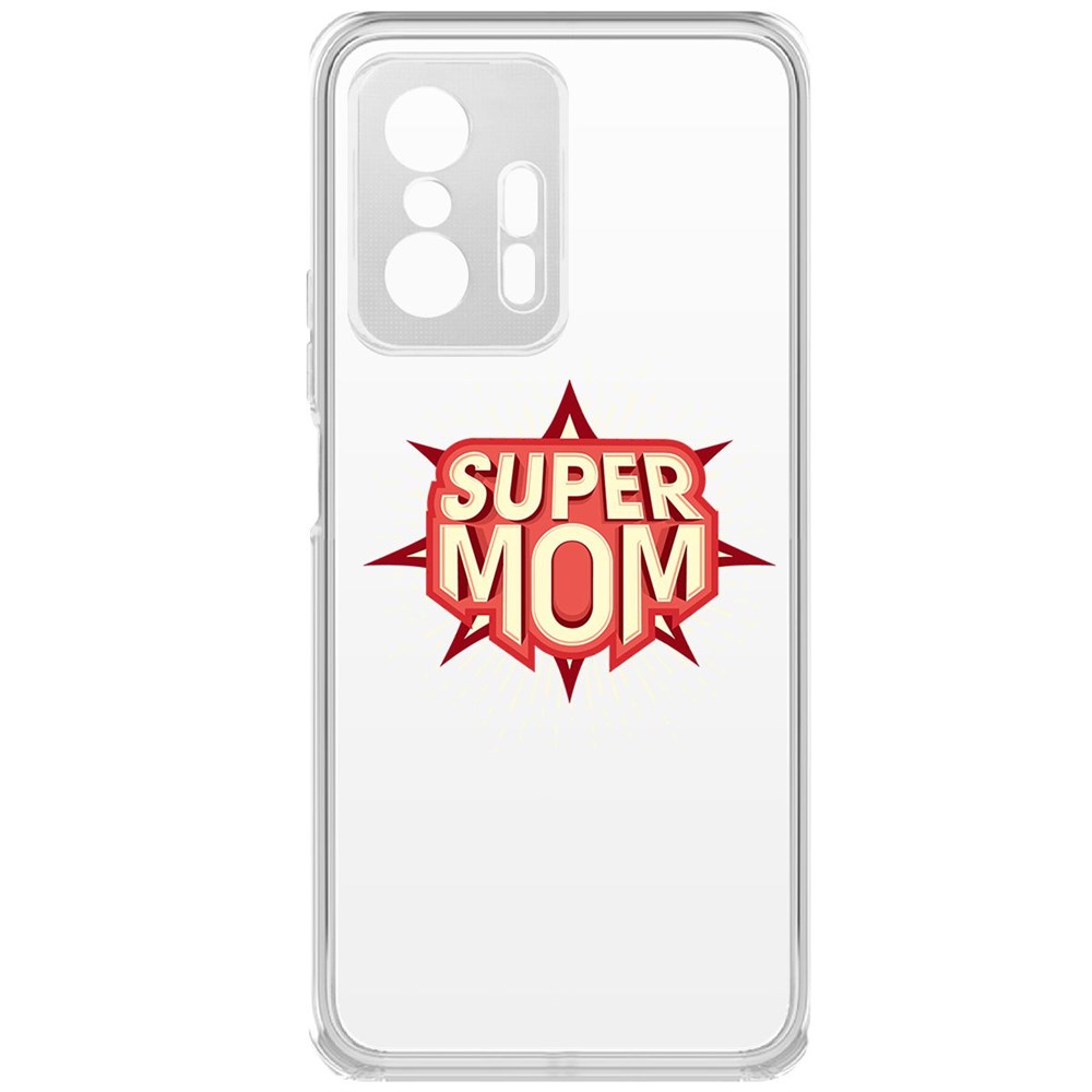 фото Чехол-накладка krutoff clear case супер мама для xiaomi 11t pro