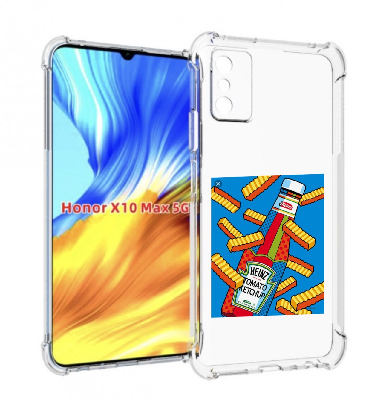 

Чехол MyPads картошка с соусом для Honor X10 Max, Прозрачный, Tocco