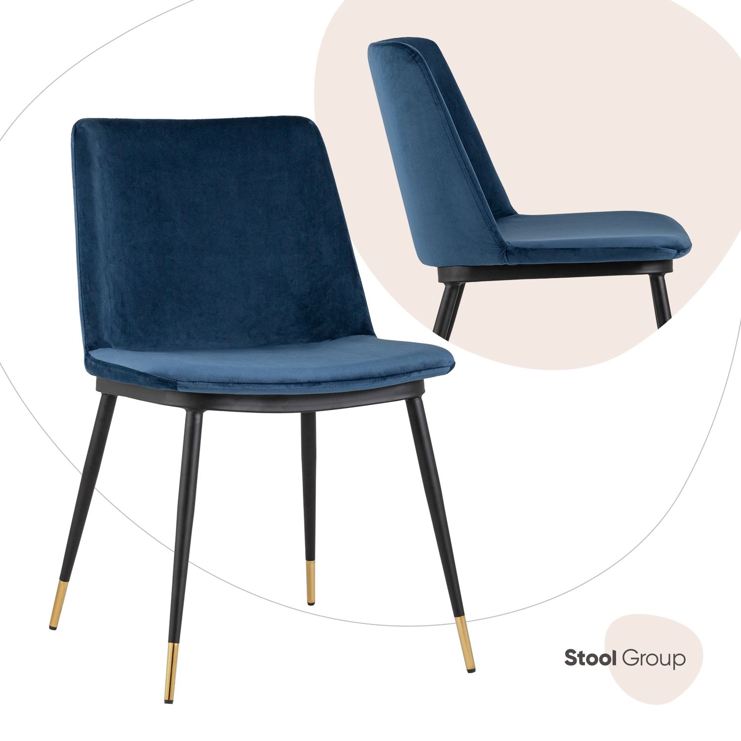 

Стул Stool Group Мелисса FDC8028 BLUE FUT-40, синий, Мелисса