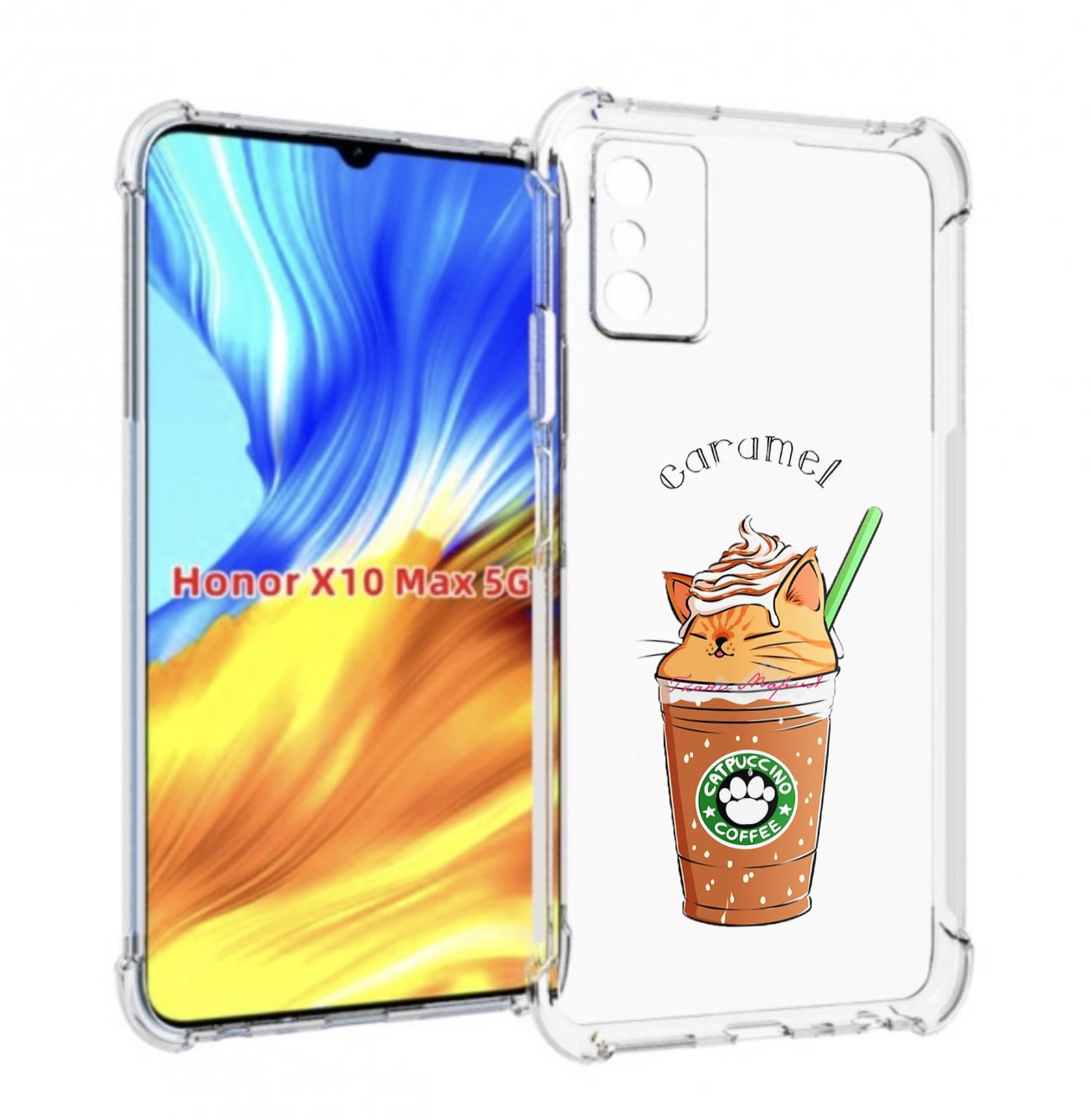 

Чехол MyPads карамельный напиток женский для Honor X10 Max, Прозрачный, Tocco