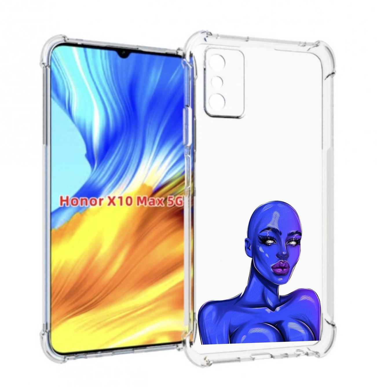 

Чехол MyPads инопланетянка для Honor X10 Max, Прозрачный, Tocco