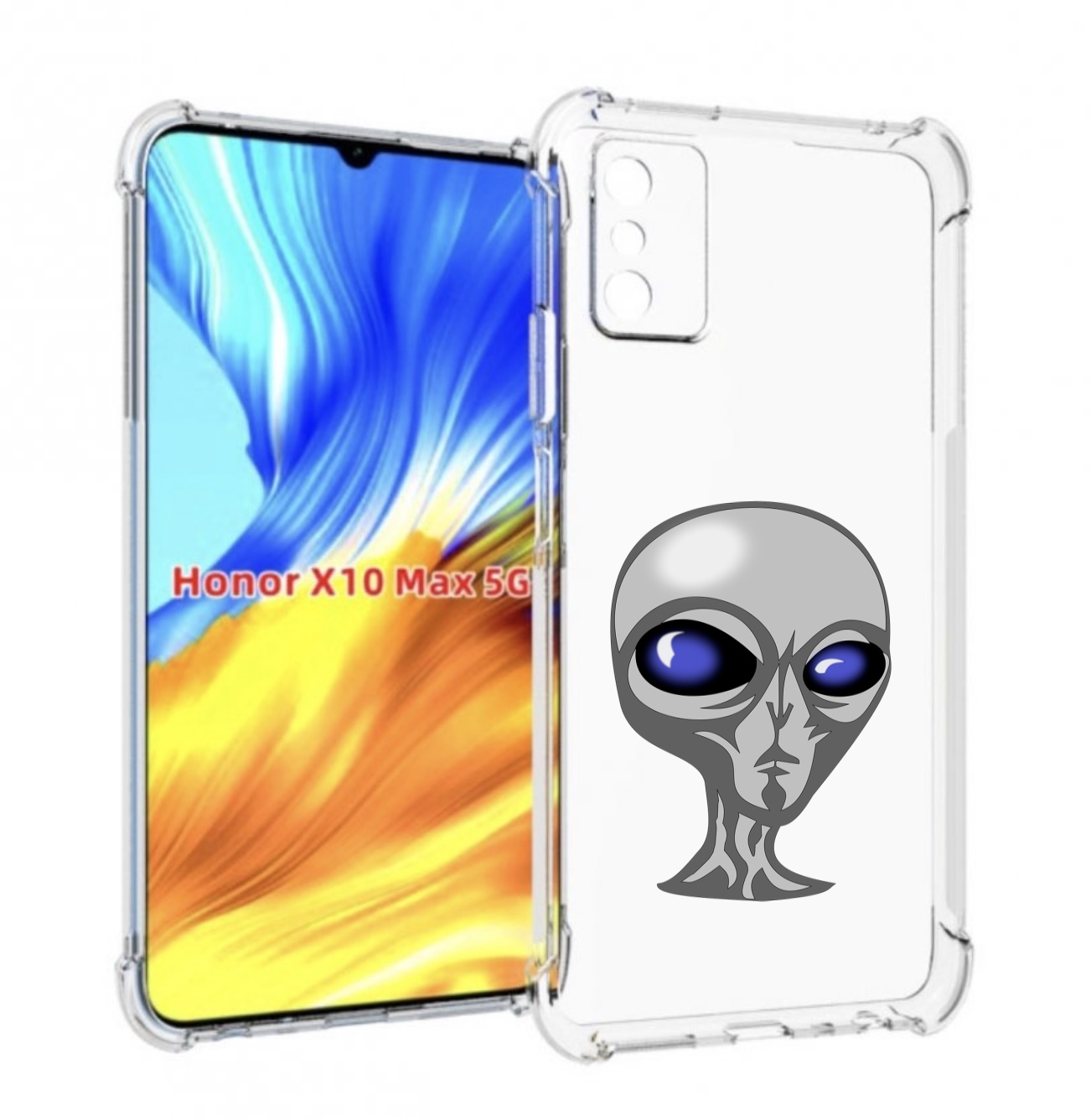 

Чехол MyPads инопланетянин для Honor X10 Max, Прозрачный, Tocco