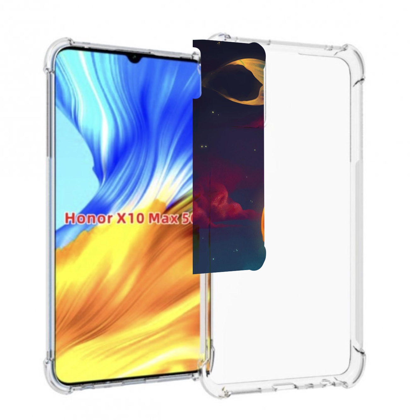 

Чехол MyPads золотая-рыбка-часовая для Honor X10 Max, Прозрачный, Tocco
