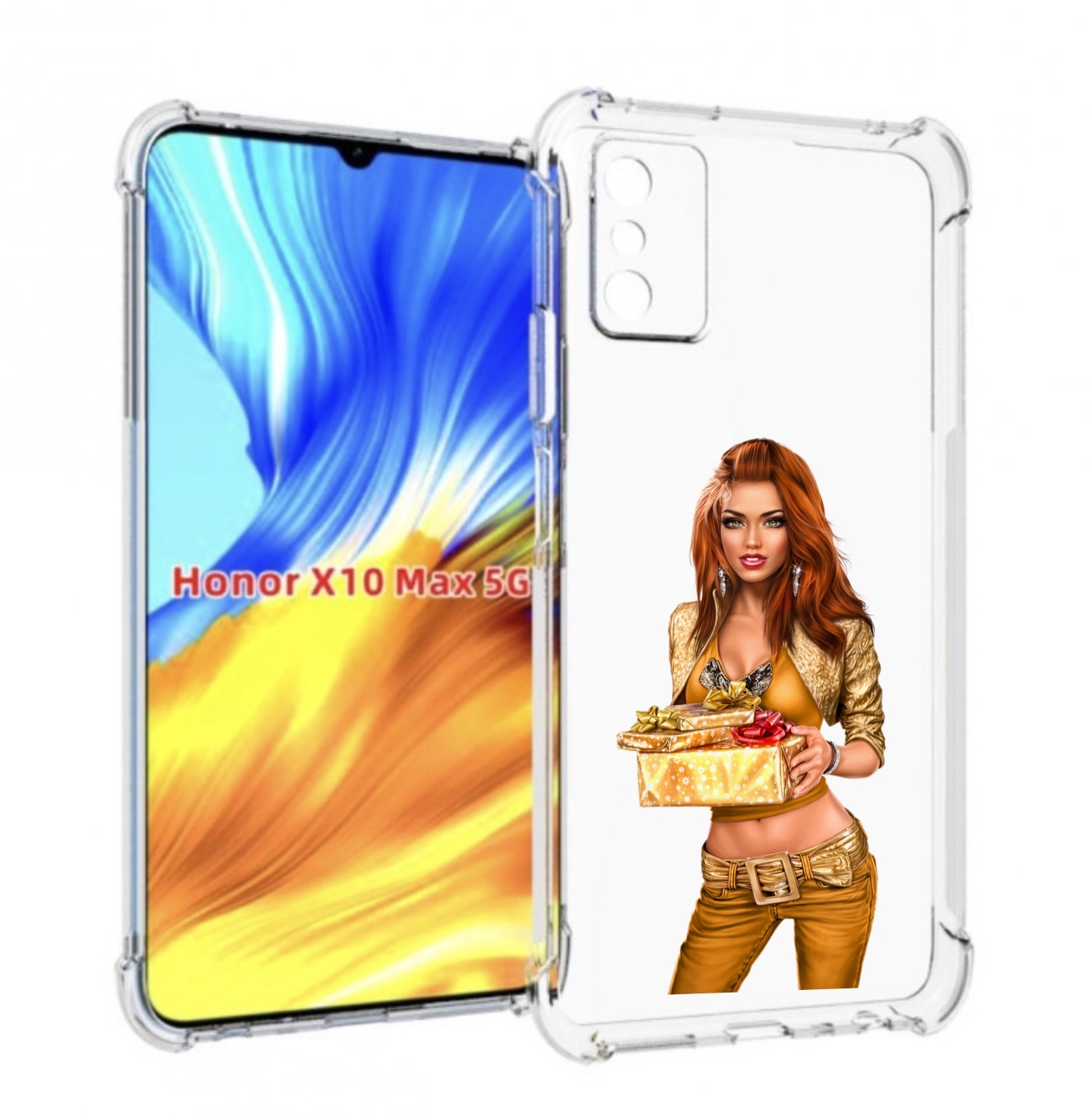 

Чехол MyPads золотая-девочка-с-подарком женский для Honor X10 Max, Прозрачный, Tocco