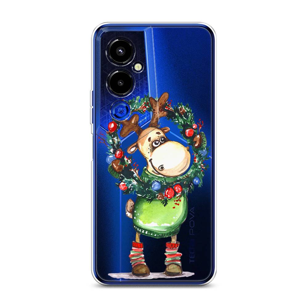 

Чехол для Tecno Pova 4 Pro "Олень с новогодним венком", 302650-4