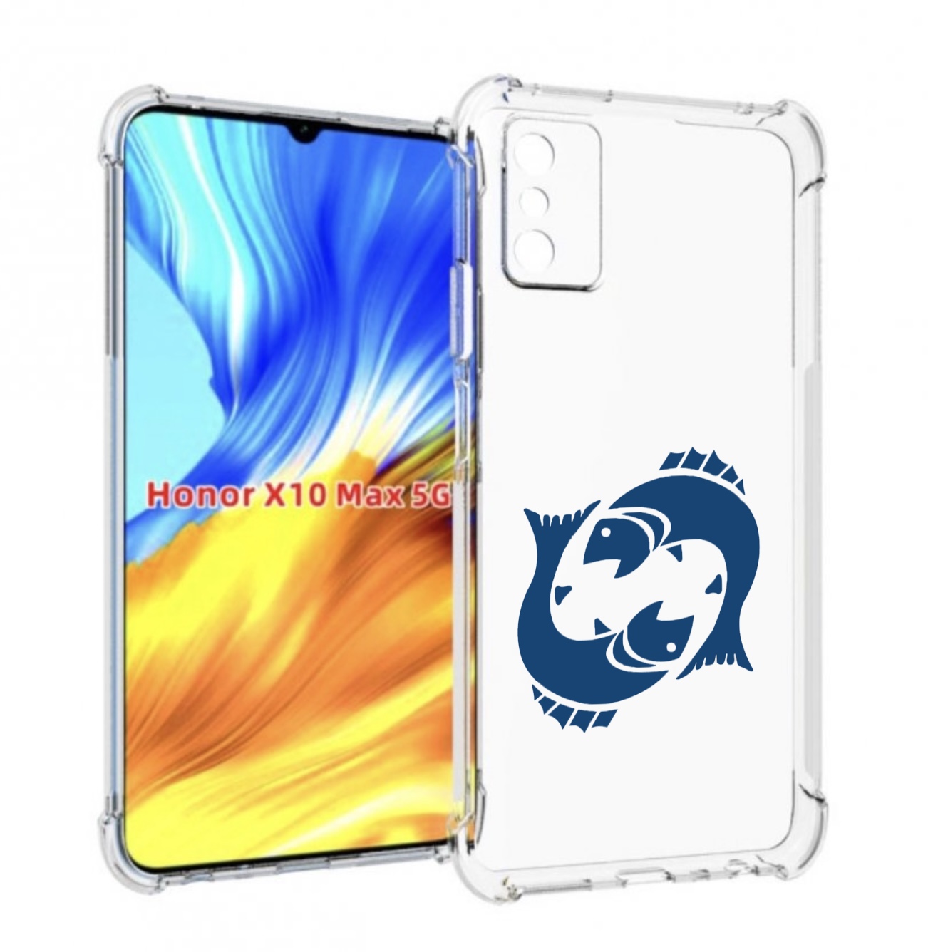 

Чехол MyPads знак-зодиака-рыбы-7 для Honor X10 Max, Прозрачный, Tocco