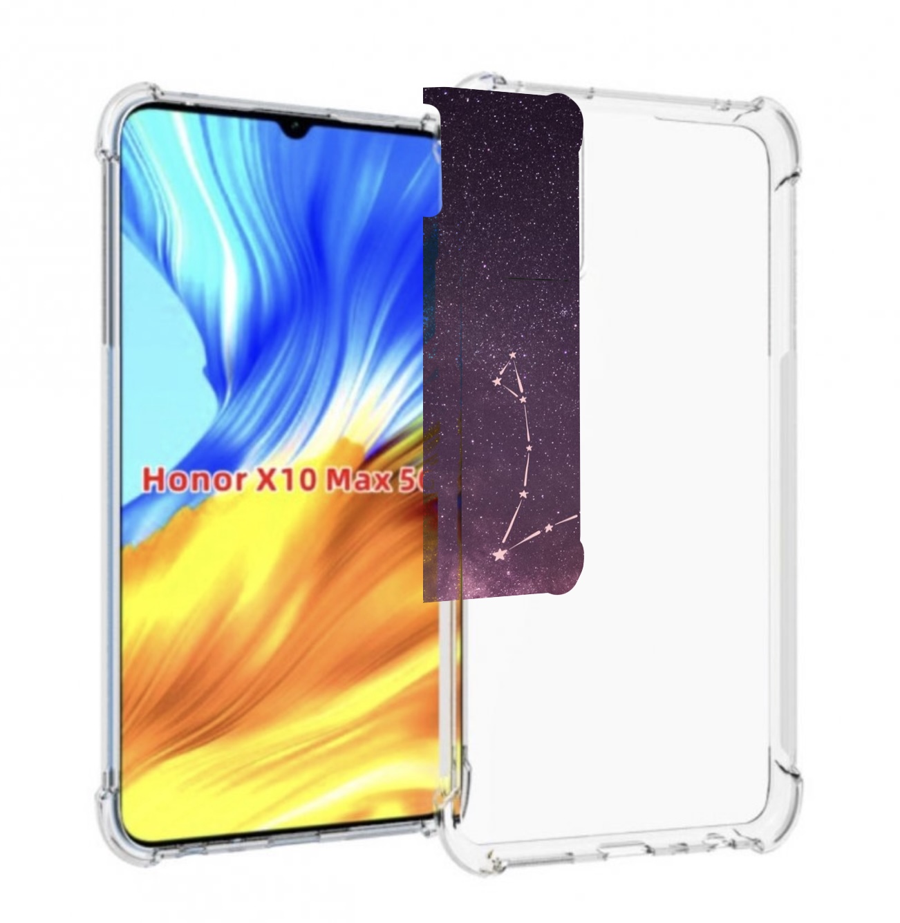 

Чехол MyPads знак зодиака рыбы 5 для Honor X10 Max, Прозрачный, Tocco