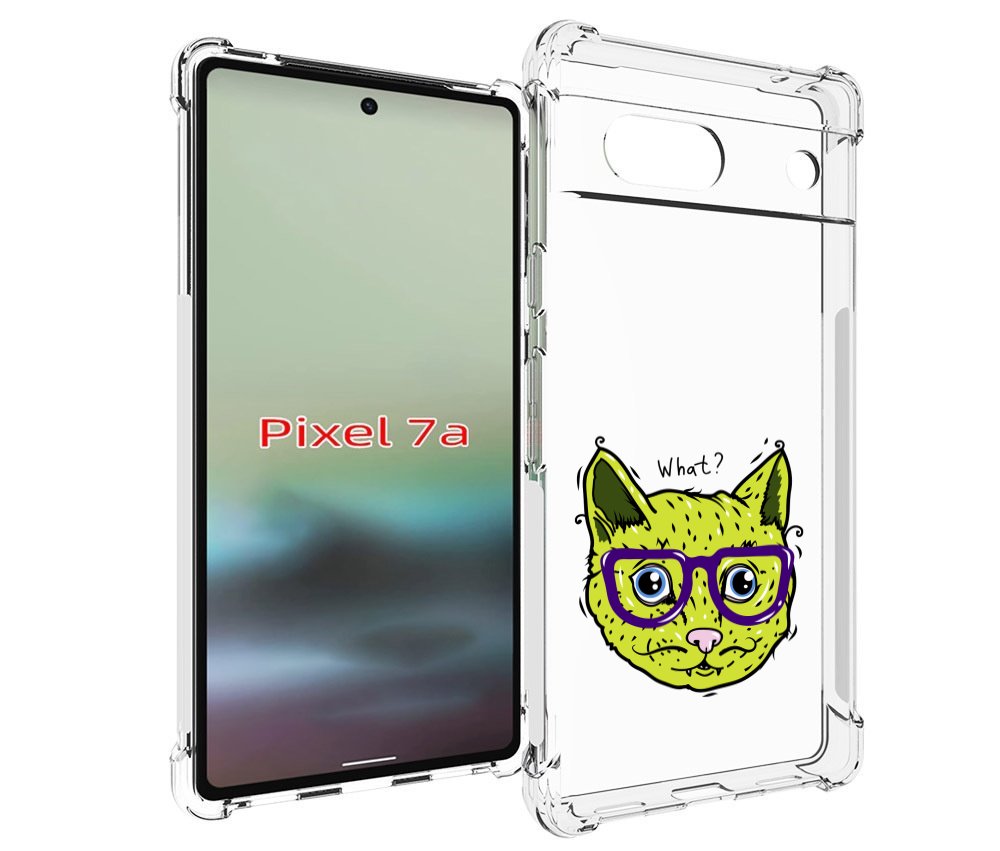 

Чехол MyPads Зеленый кот для Google Pixel 7A, Tocco
