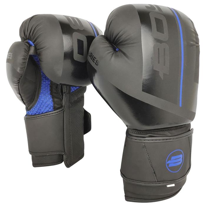 Перчатки боксерские BoyBo B-Series BBG400, флекс, цвет черный/синий, 14 OZ