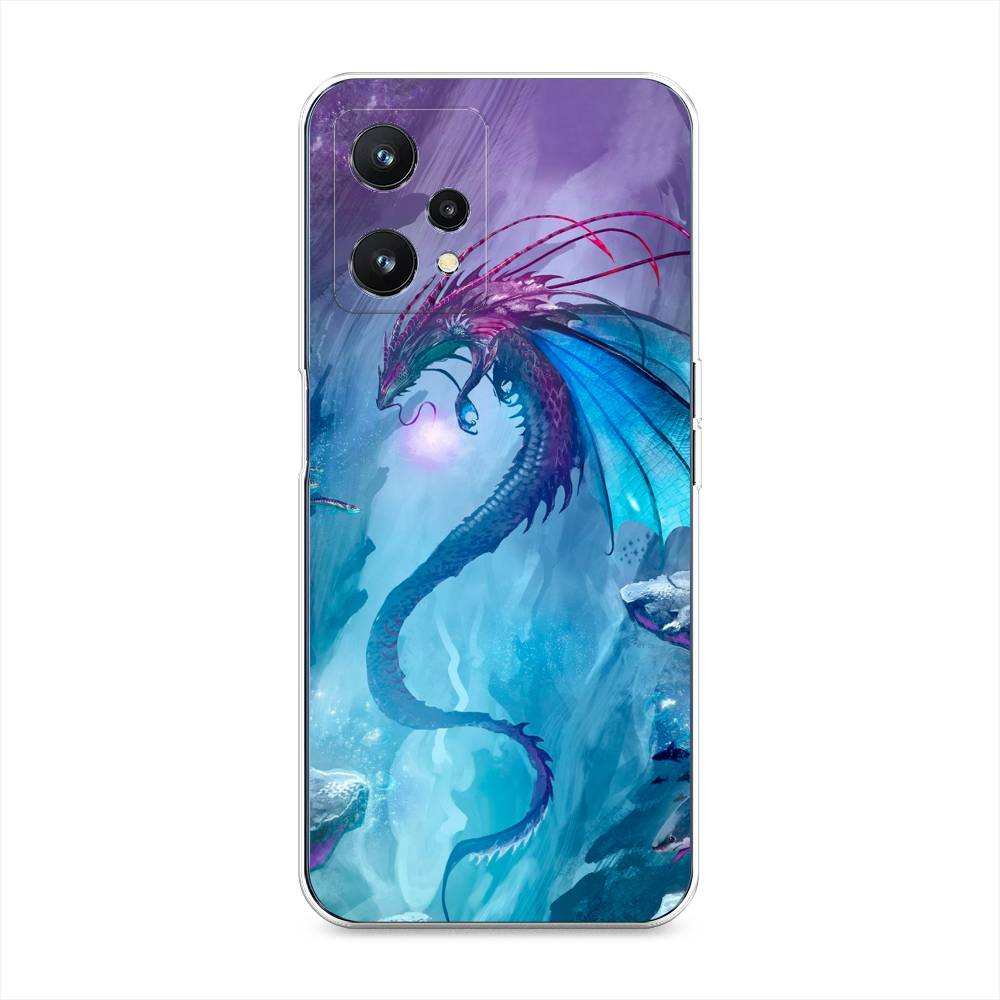 

Силиконовый чехол "Водный дракон" на Realme 9 5G, Голубой;фиолетовый