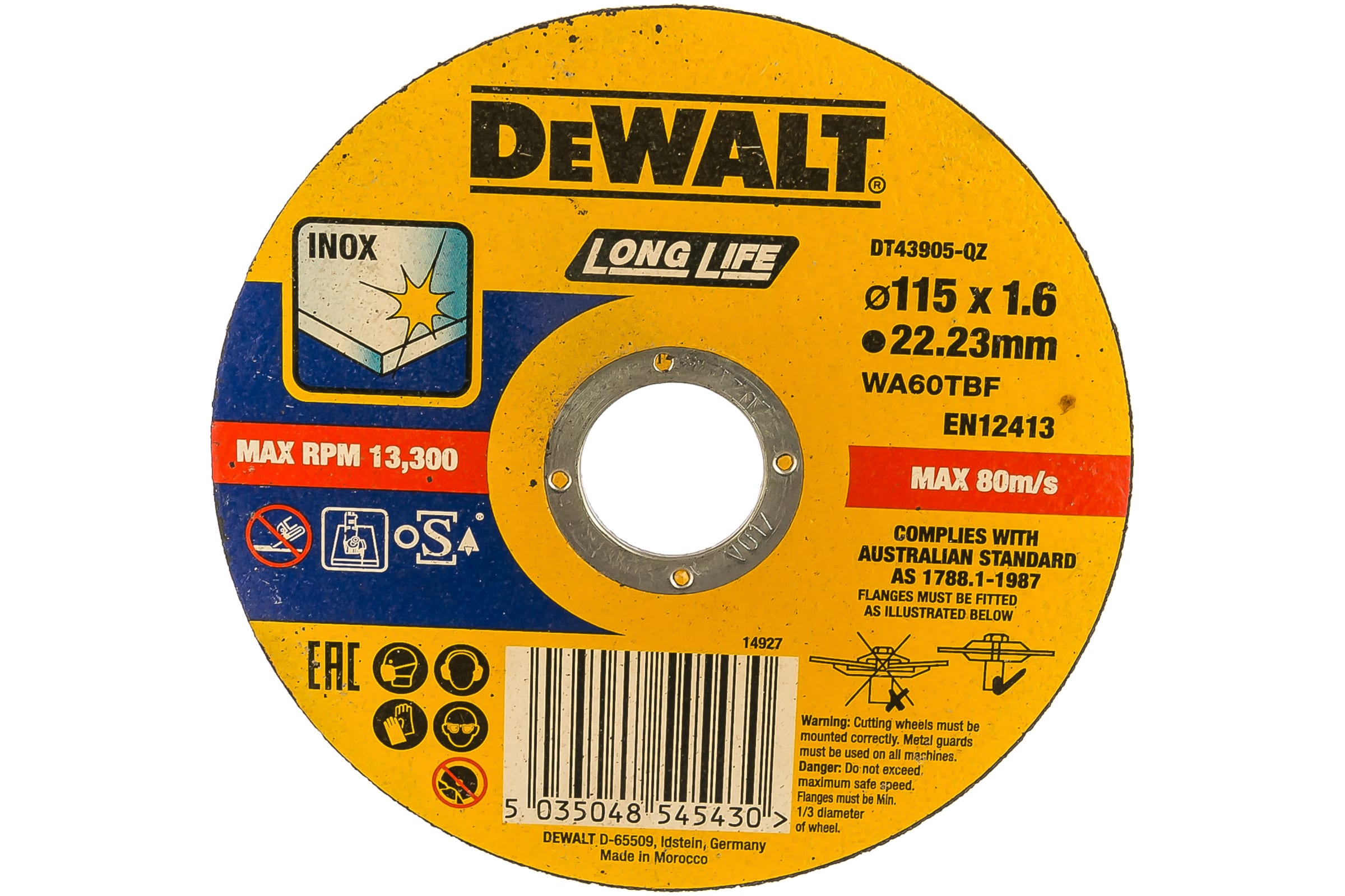 фото Круг отрезной dewalt dt43905-qz