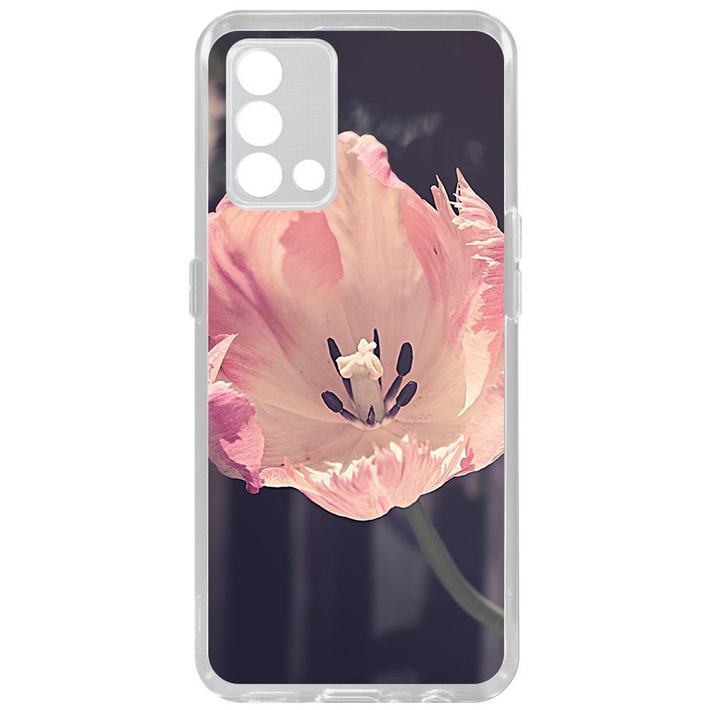 фото Чехол-накладка krutoff clear case тюльпан для oppo a74