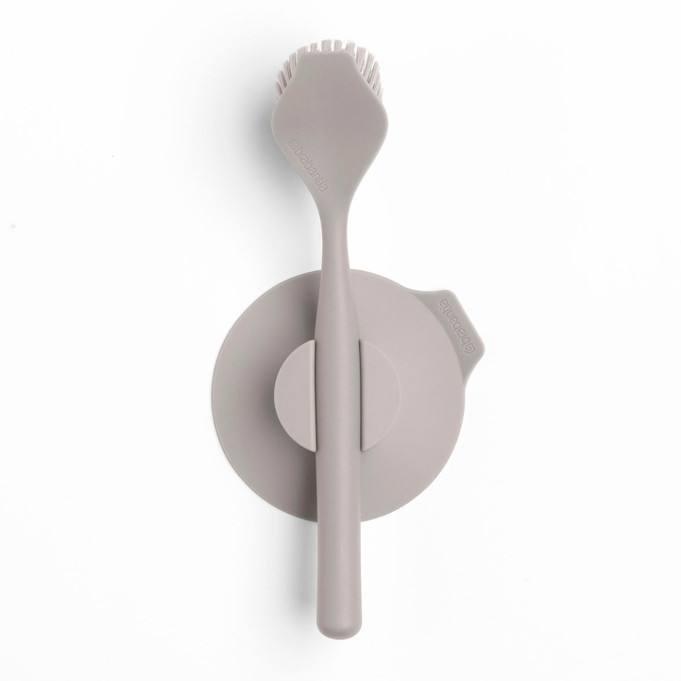Щетка для мытья посуды с держателем на присоске Brabantia SinkSide, серый