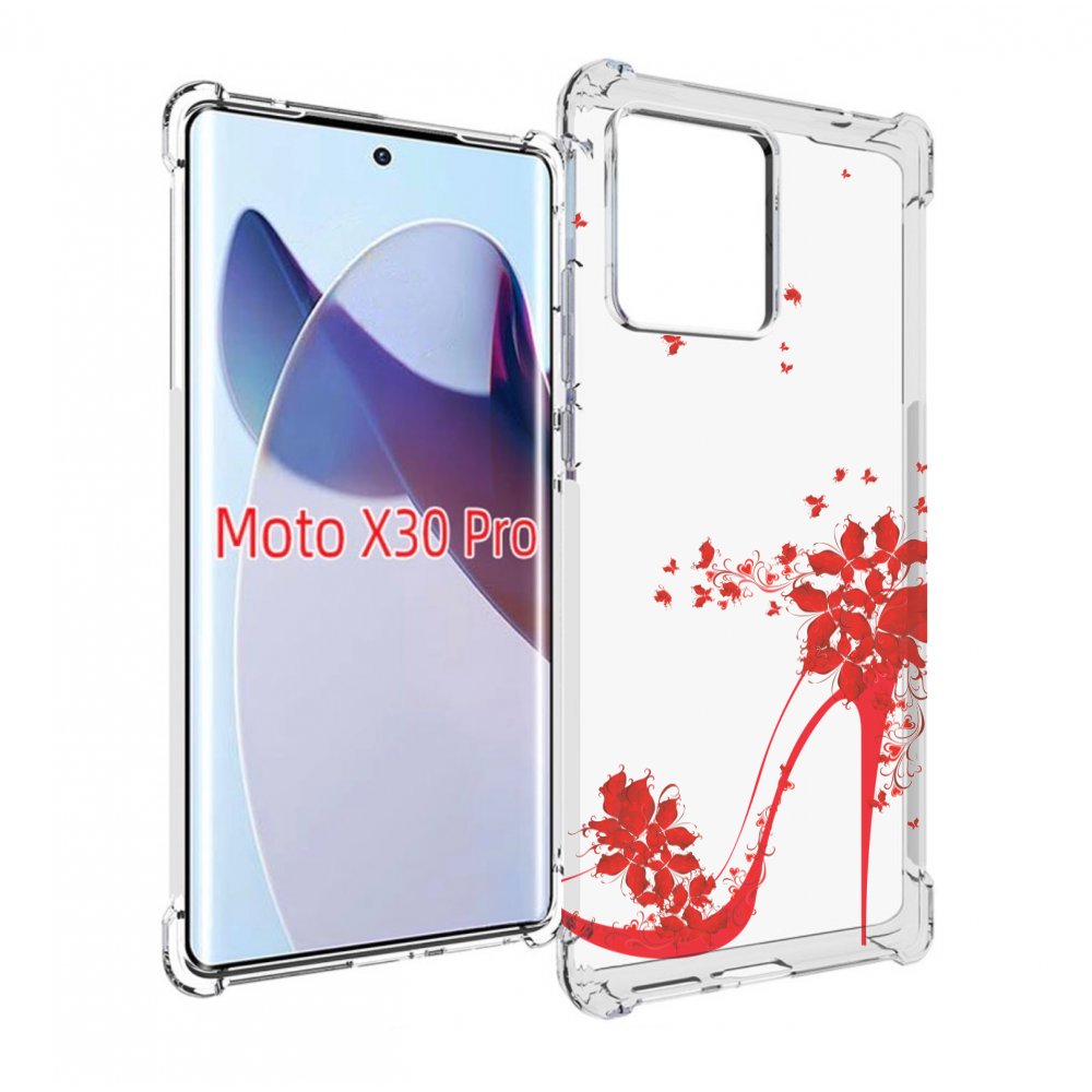 

Чехол MyPads каблук-в-цветах для Motorola Moto X30 Pro, Прозрачный, Tocco